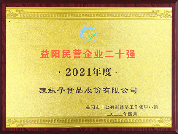 益陽(yáng)民營(yíng)企業(yè)二十強(qiáng)2021年度